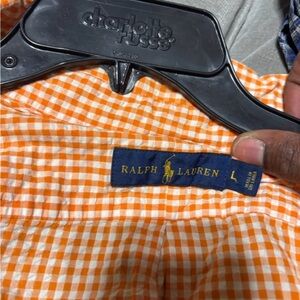 Ralph Lauren Vibrant Orange Checkered Shirt